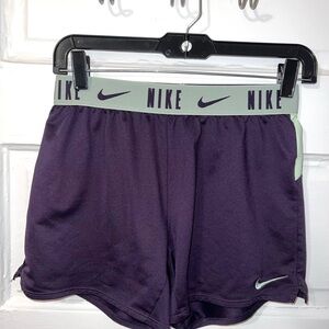 Nike Dark Purple Shorts with Light Green Accents